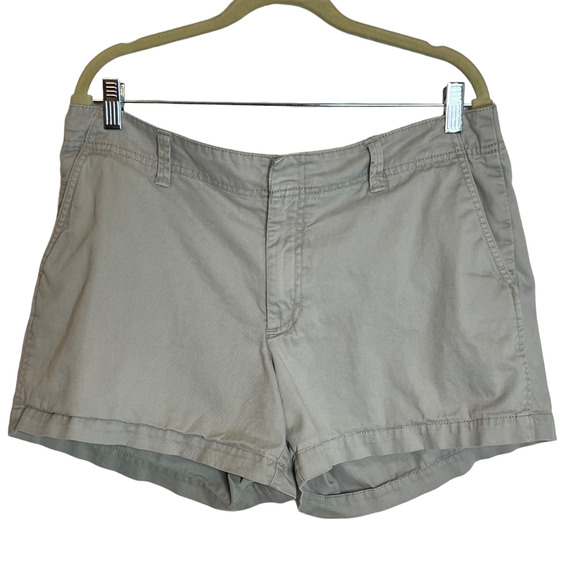 Gap Outlet Womens Khaki Shorts Size 14 Light Gray-Beige - Picture 1 of 6